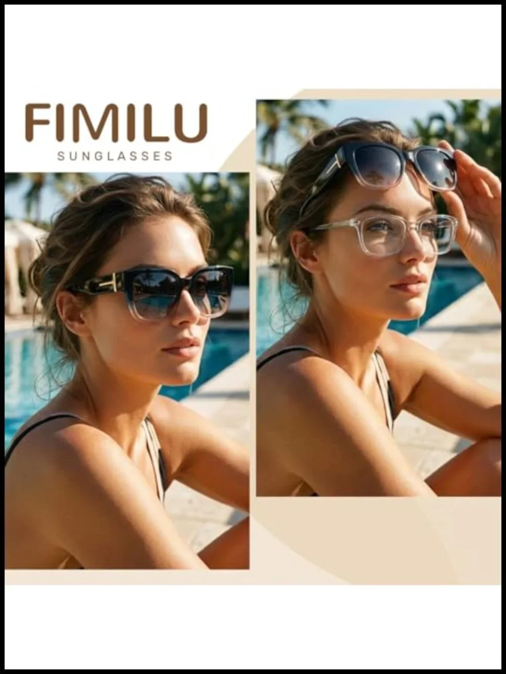 Polarized Sunglasses Fit Over Glasses UV400 Square Oversized for Driving &